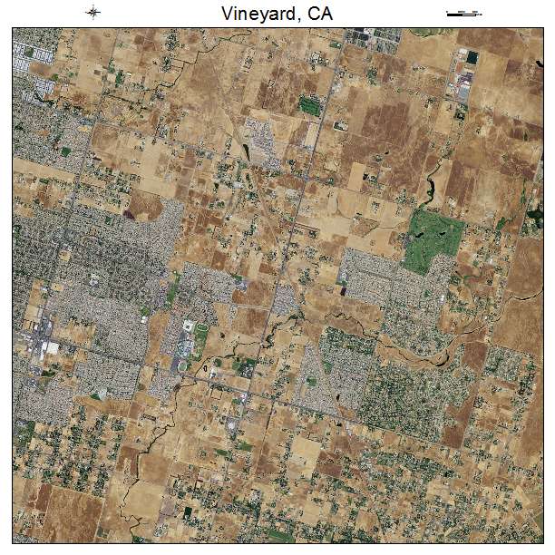 Vineyard, CA air photo map