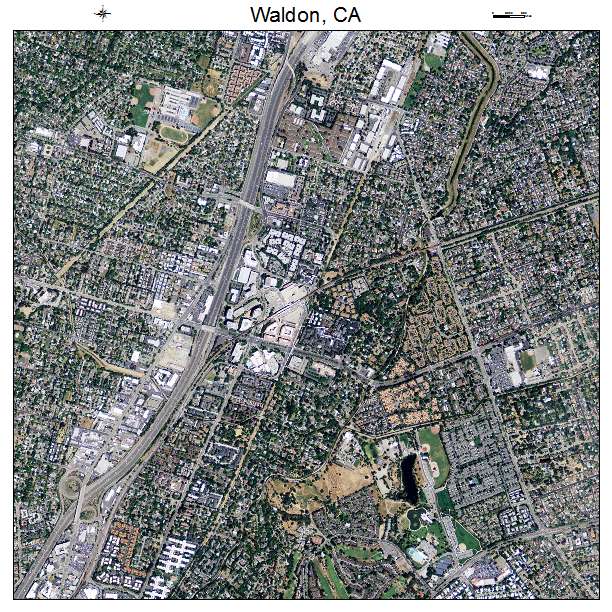 Waldon, CA air photo map