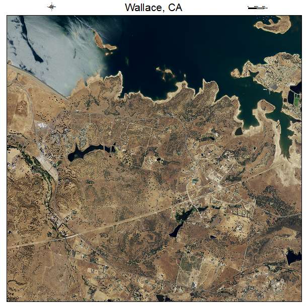 Wallace, CA air photo map