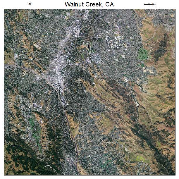Walnut Creek, CA air photo map