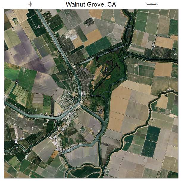 Walnut Grove, CA air photo map