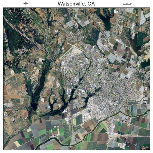 Watsonville, CA air photo map