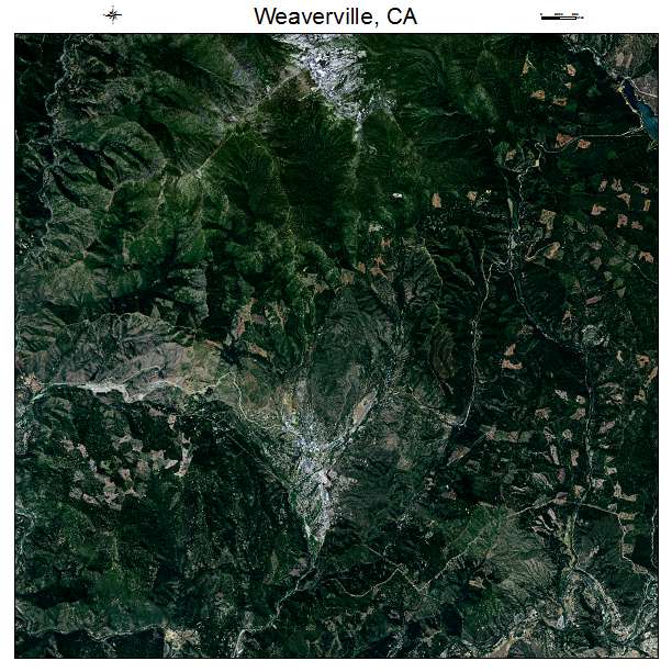 Weaverville, CA air photo map