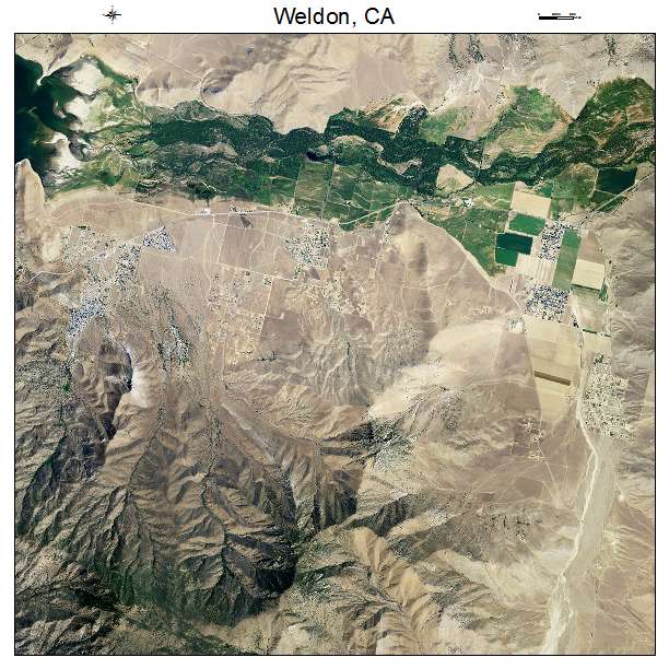 Weldon, CA air photo map