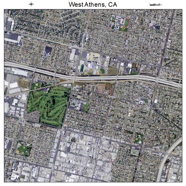 West Athens, CA air photo map