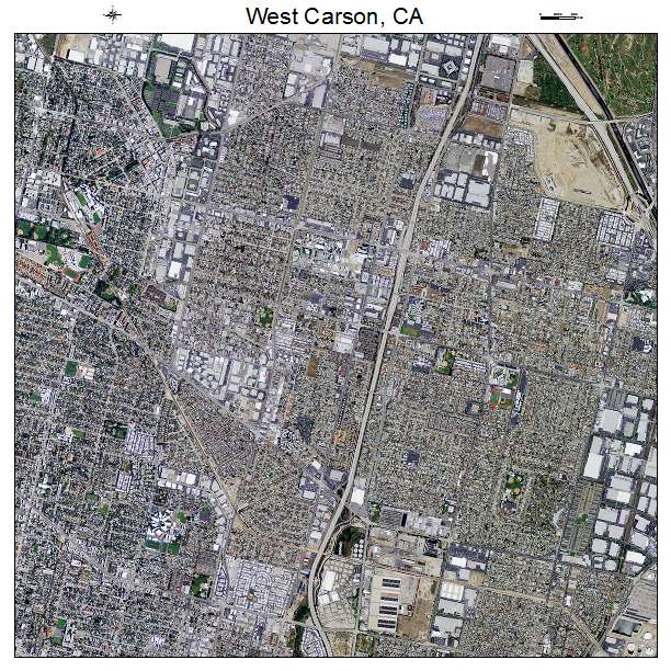 West Carson, CA air photo map
