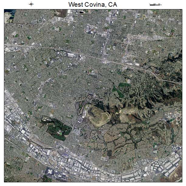 West Covina, CA air photo map