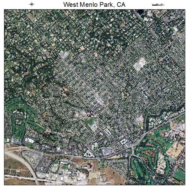 West Menlo Park, CA air photo map