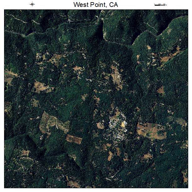 West Point, CA air photo map