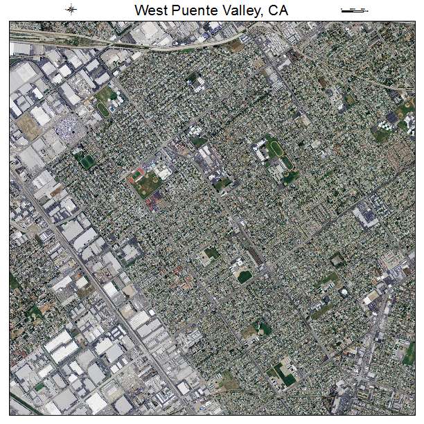 West Puente Valley, CA air photo map