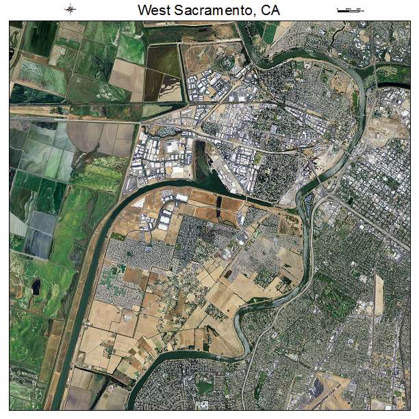 West Sacramento, CA air photo map