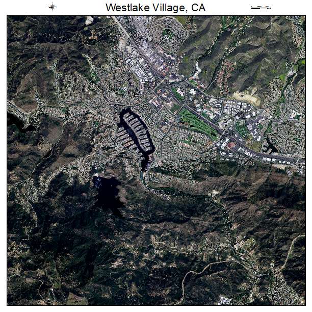 Westlake Village, CA air photo map