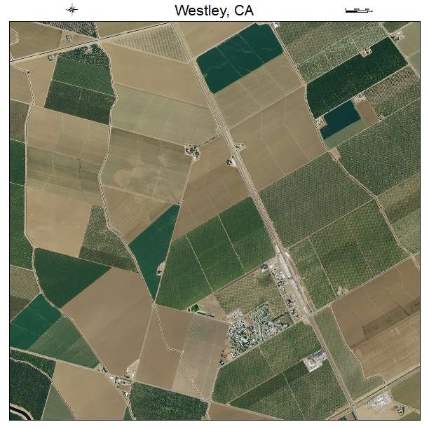 Westley, CA air photo map