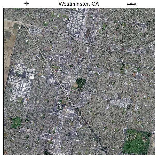 Westminster, CA air photo map