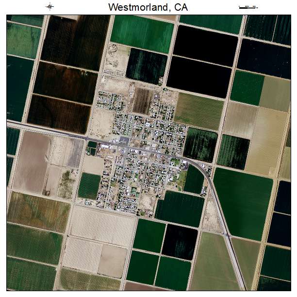 Westmorland, CA air photo map