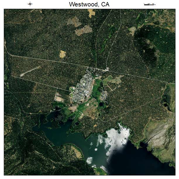 Westwood, CA air photo map