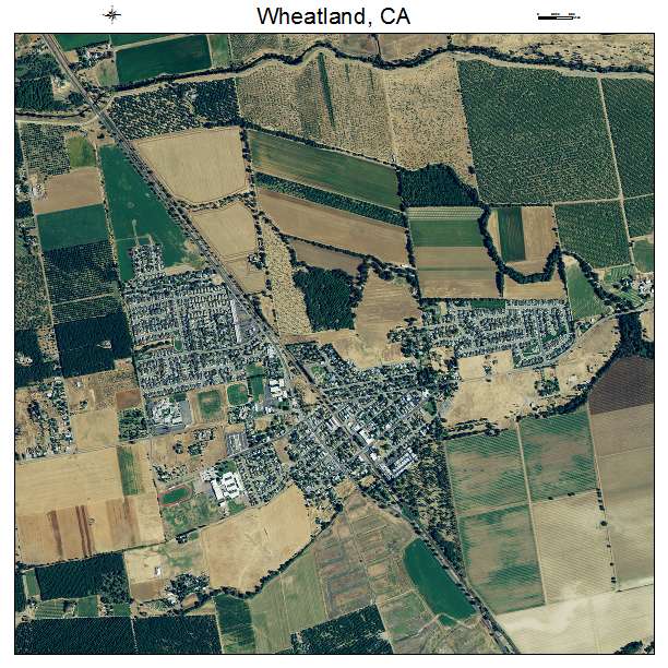 Wheatland, CA air photo map