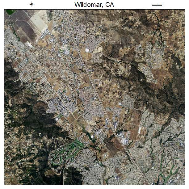 Wildomar, CA air photo map