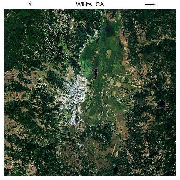 Willits, CA air photo map