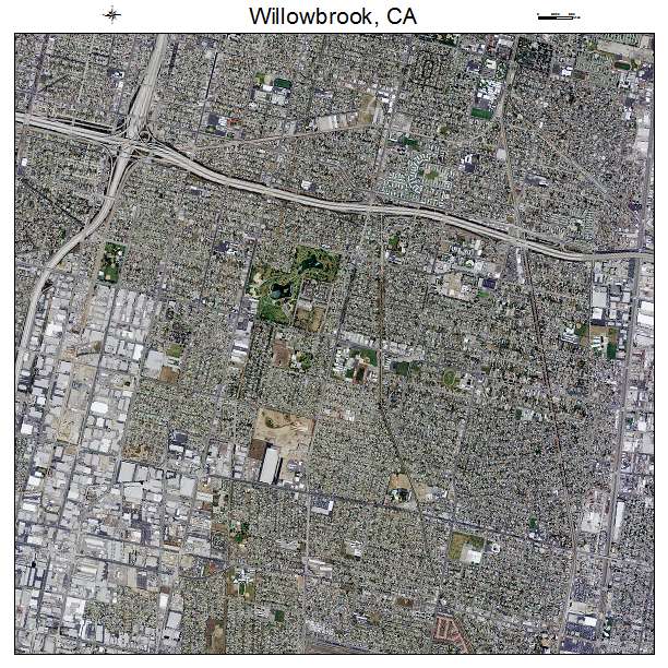 Willowbrook, CA air photo map