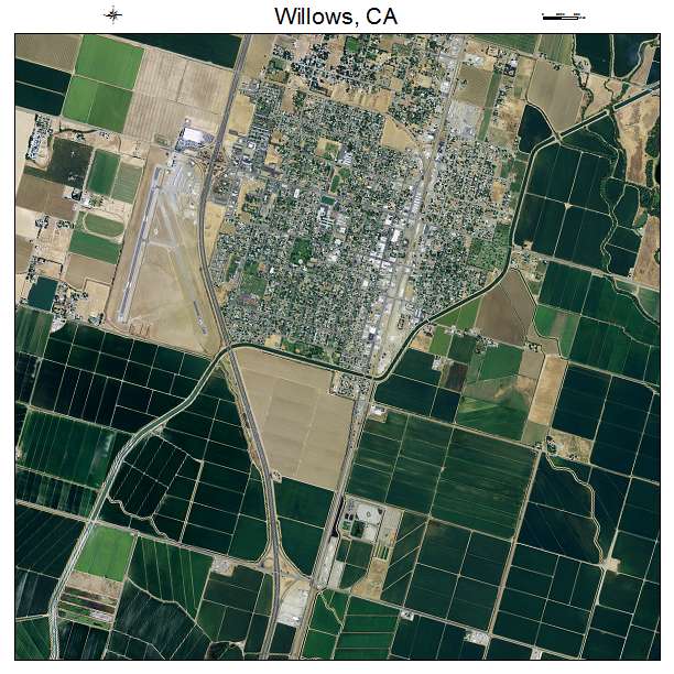 Willows, CA air photo map