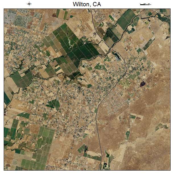 Wilton, CA air photo map