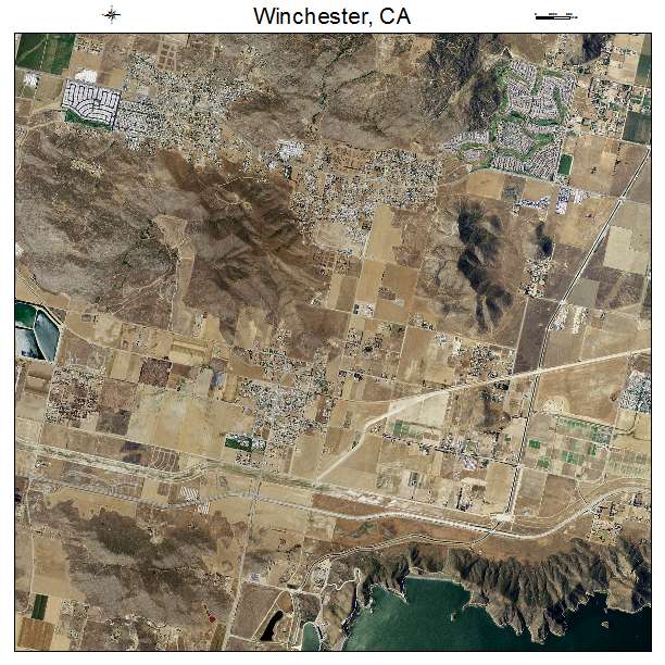 Winchester, CA air photo map