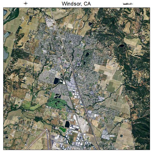 Windsor, CA air photo map