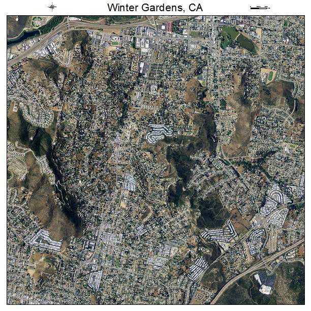 Winter Gardens, CA air photo map