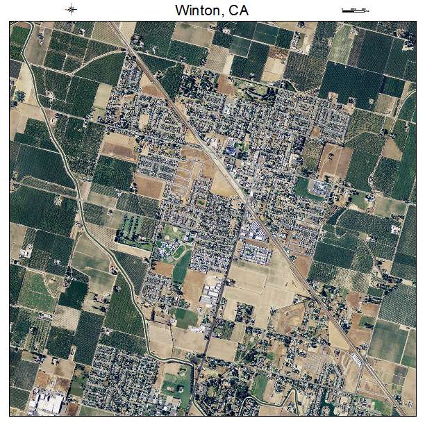 Winton, CA air photo map