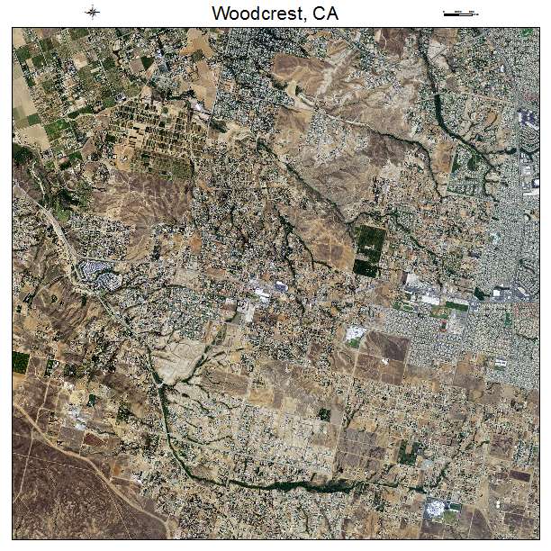 Woodcrest, CA air photo map