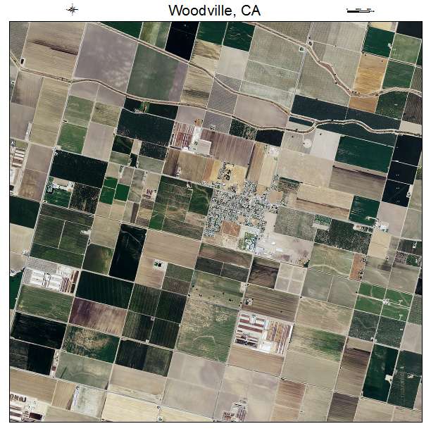 Woodville, CA air photo map