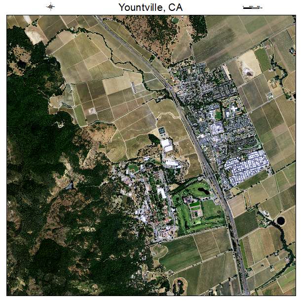Yountville, CA air photo map