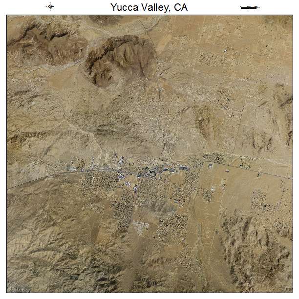 Yucca Valley, CA air photo map