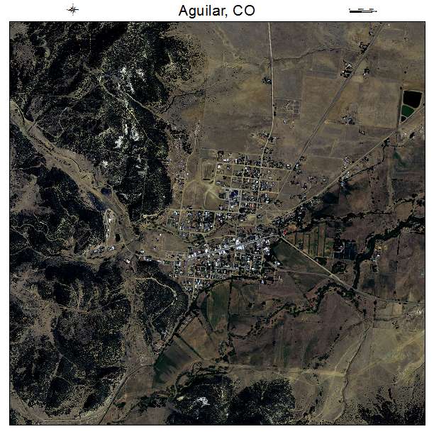 Aguilar, CO air photo map
