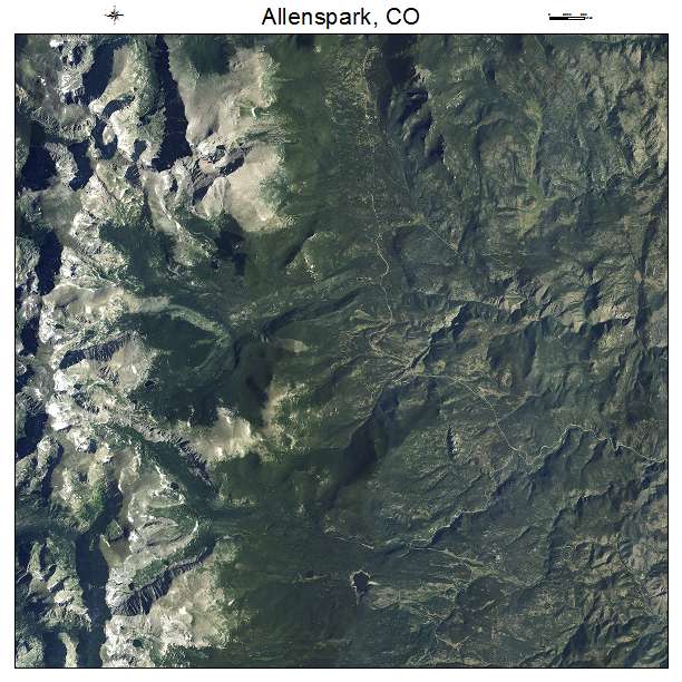 Allenspark, CO air photo map