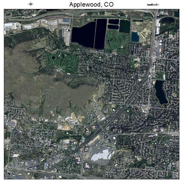 Applewood, CO air photo map