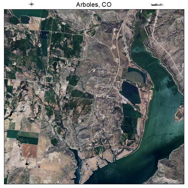 Arboles, CO air photo map