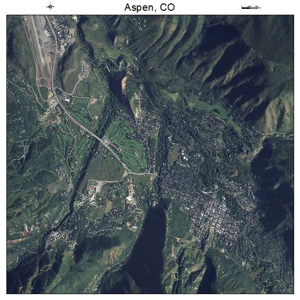 Aspen, CO air photo map