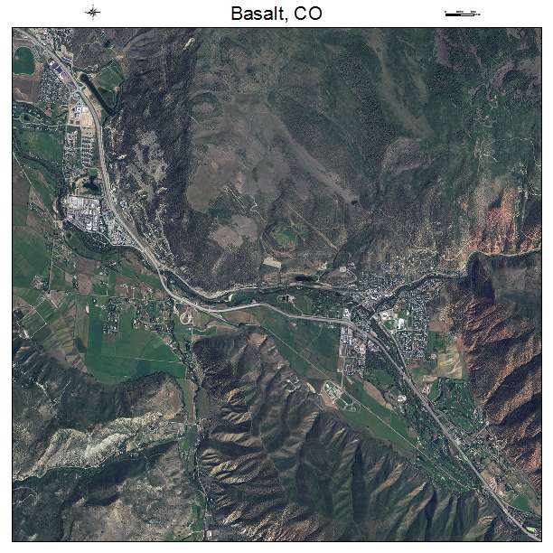 Basalt, CO air photo map