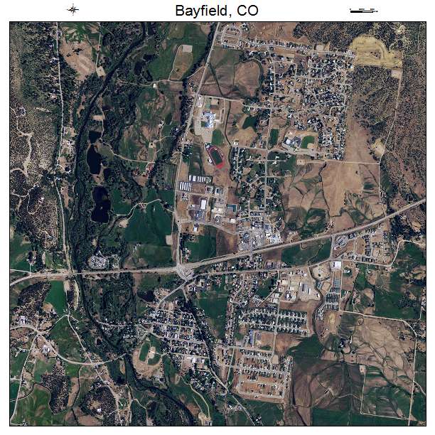 Bayfield, CO air photo map