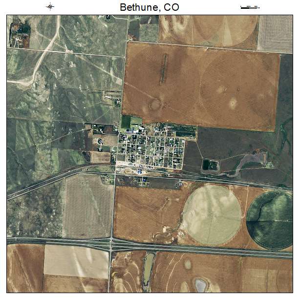 Bethune, CO air photo map