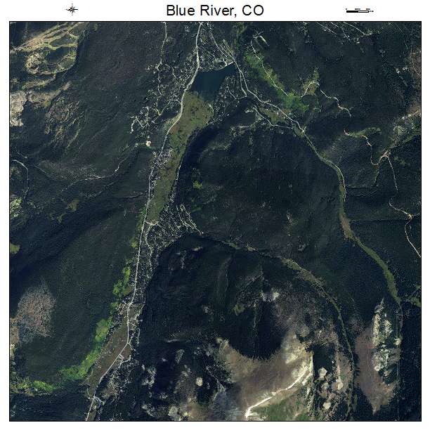 Blue River, CO air photo map
