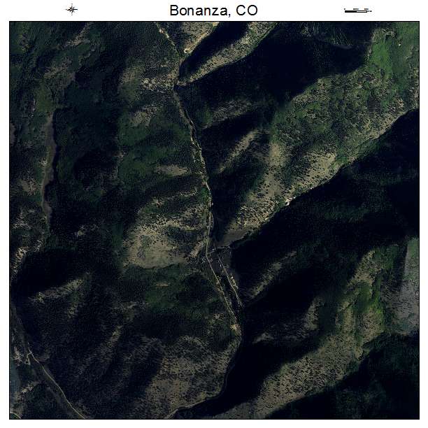 Bonanza, CO air photo map