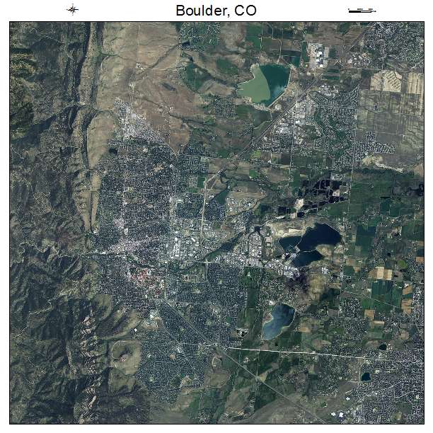 Boulder, CO air photo map