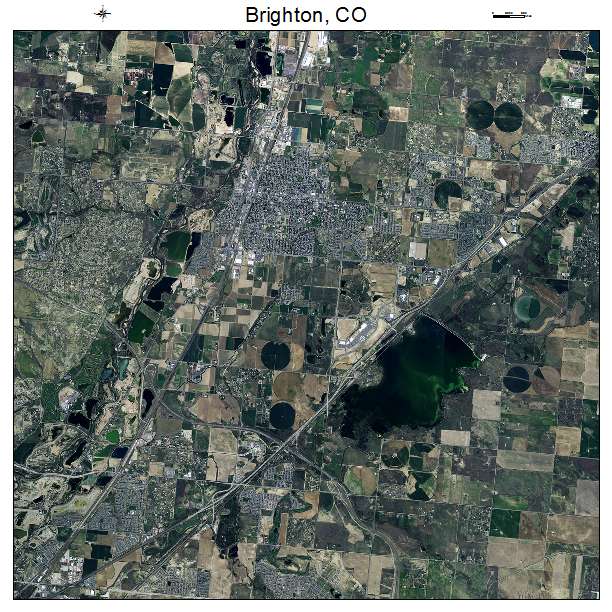 Brighton, CO air photo map