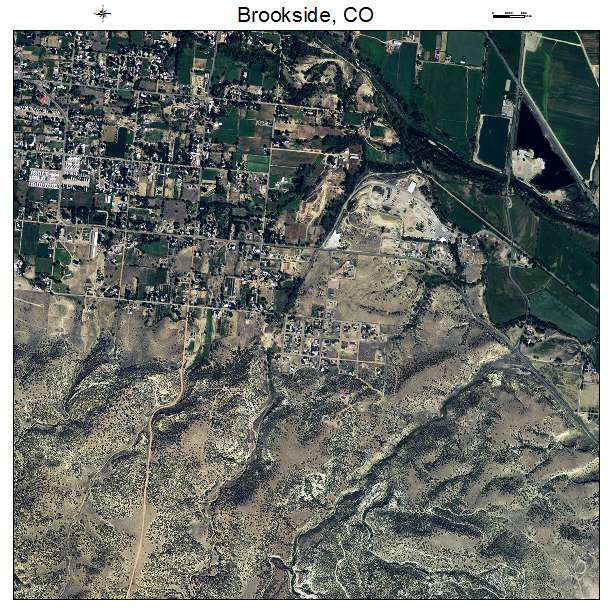 Brookside, CO air photo map