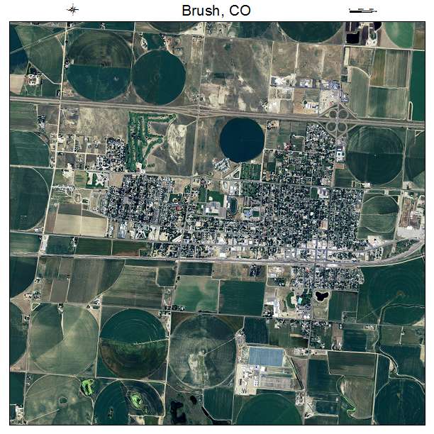 Brush, CO air photo map