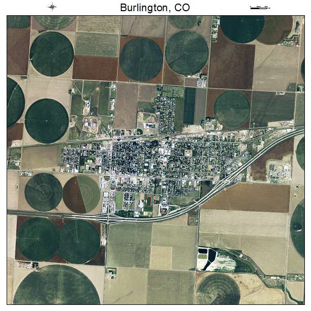 Burlington, CO air photo map