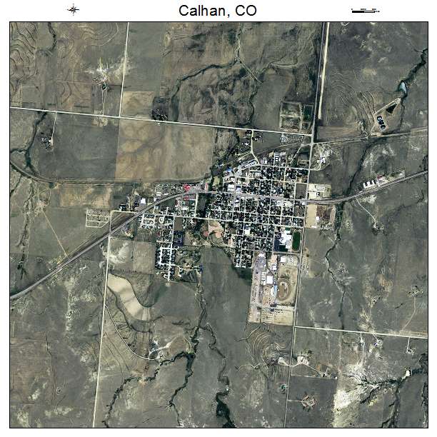 Calhan, CO air photo map